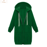 Casual Oversized Fleece Zip-Up Hoodie