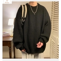 Round Collar Knit Sweater for Couples