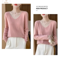 Merino Wool V-Neck Pullover Sweater