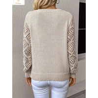 Casual V Neck Knit Sweater for Women