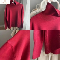 Cardeegan Womens Burgundy Turtleneck Sweater