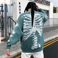 Cartoon Shark Print Oversized Sweater