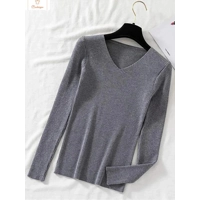 Autumn Winter V-Neck Knitted Jumper