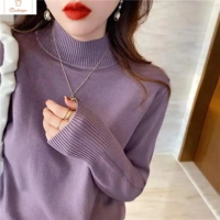 Chic Turtleneck Pullover Sweater for Women