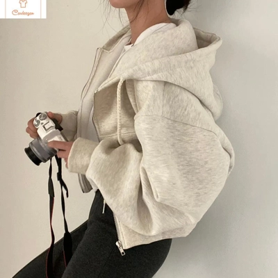 Y2K Zip Up Hoodie Womens Oversized