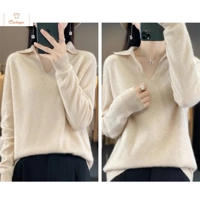 Casual Womens V-neck Woolen Sweater