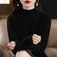 Womens Merino Wool Half Polo Sweater