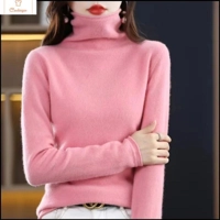 Merino Wool Turtleneck Sweater for Women