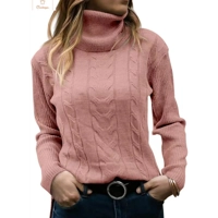 Vintage Slim Fit Turtleneck Sweater for Women
