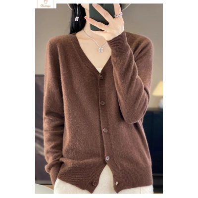 Premium Womens V-Neck Knit Cardigan