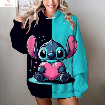 Disney Stitch Oversize Hoodie Sweatshirt