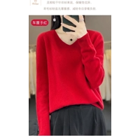 Womens Merino Wool V-Neck Sweater