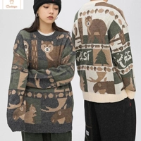 Cartoon Shark Print Oversized Sweater