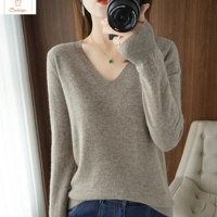 Cashmere V-neck Lace Pullover Sweater