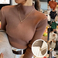 Womens Long Sleeve Turtleneck Knit Sweater