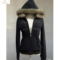 Winter Fur Collar Hoodie Sweatshirt