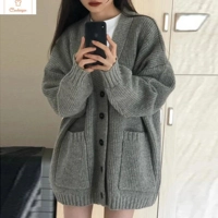 Cardeegan Womens Long Sleeve V-Neck Cardigan Sweater