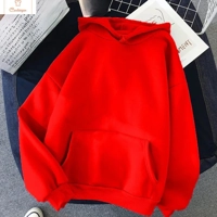 Womens Solid Color Hooded Sweatshirt