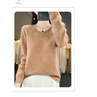 Womens V-neck Long Sleeve Fashion Sweater
