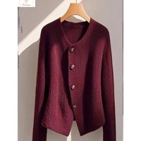 Autumn Winter Vintage Slim Wool Cardigan