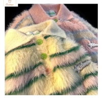 Gothic Striped Mohair Pullover Sweater