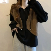 Womens Thickened Hoodie Slimming Design Jacket