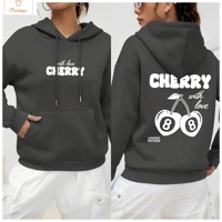 Cherry 88 Art Letter Print Women Hoodie