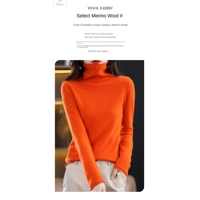 Merino Wool Turtleneck Sweater for Women