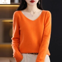 Merino Wool Cashmere V Neck Sweater