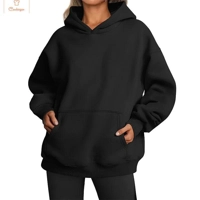Black Hooded Jogger Sweatshirt Winter