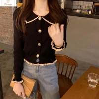 Elegant Ruffled Cardigan Sweater for Women