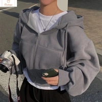 Y2K Zip Up Hoodie Womens Oversized