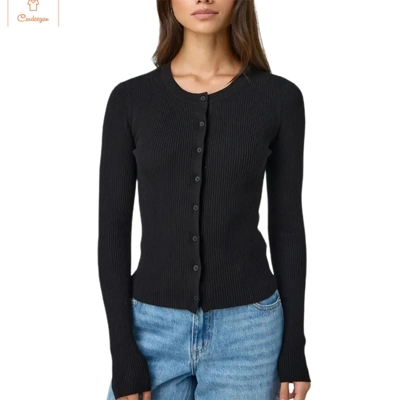 Autumn Winter Ribbed Slim Cardigan Autumn Winter Ribbed Slim Cardigan