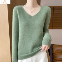 Merino Wool V-Neck Pullover Sweater