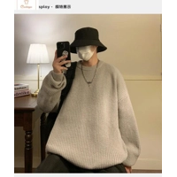 Round Collar Knit Sweater for Couples