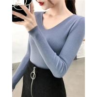 Spring Autumn V Neck Women Sweater