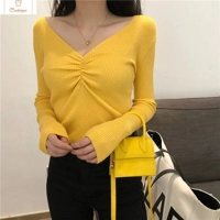 Chic Autumn V Neck Knitted Sweater