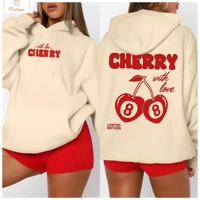 Cherry 88 Art Letter Print Women Hoodie