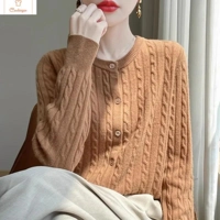 Womens Long Sleeve Knitted Cardigan Sweater