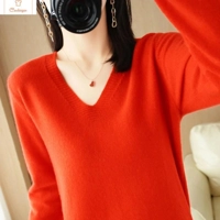 V-neck Loose Knitted Sweater for Women