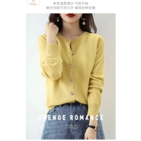 Cashmere Womens O-Neck Cardigan Sweater