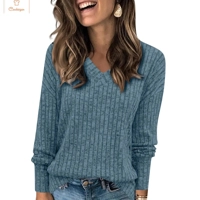 Casual V-Neck Long Sleeve Sweatshirt