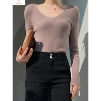 Spring Autumn V Neck Women Sweater