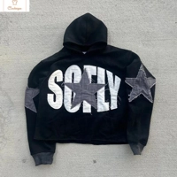 Y2K Slim Zipper Retro Street Hoodie