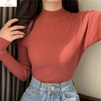 Autumn Ribbed Mock Neck Pullover