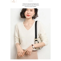 Cashmere V-neck Pullover Sweater for Women