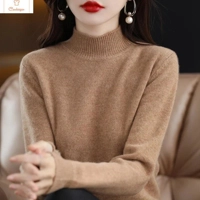 Womens Merino Wool Half Polo Sweater