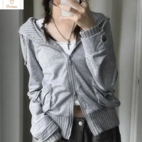 Y2K Harajuku Punk Zipper Hoodie