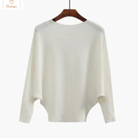 Bateau Neck Dolman Sleeve Knitted Sweater