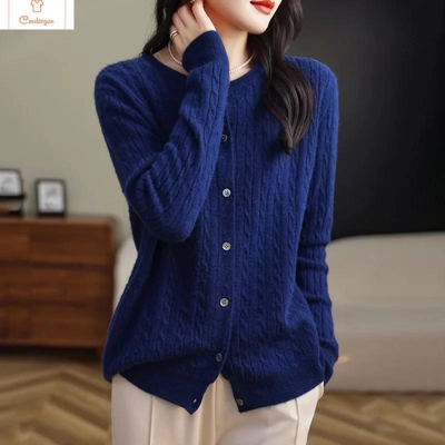 Korean Style Long Sleeve Knitted Cardigan